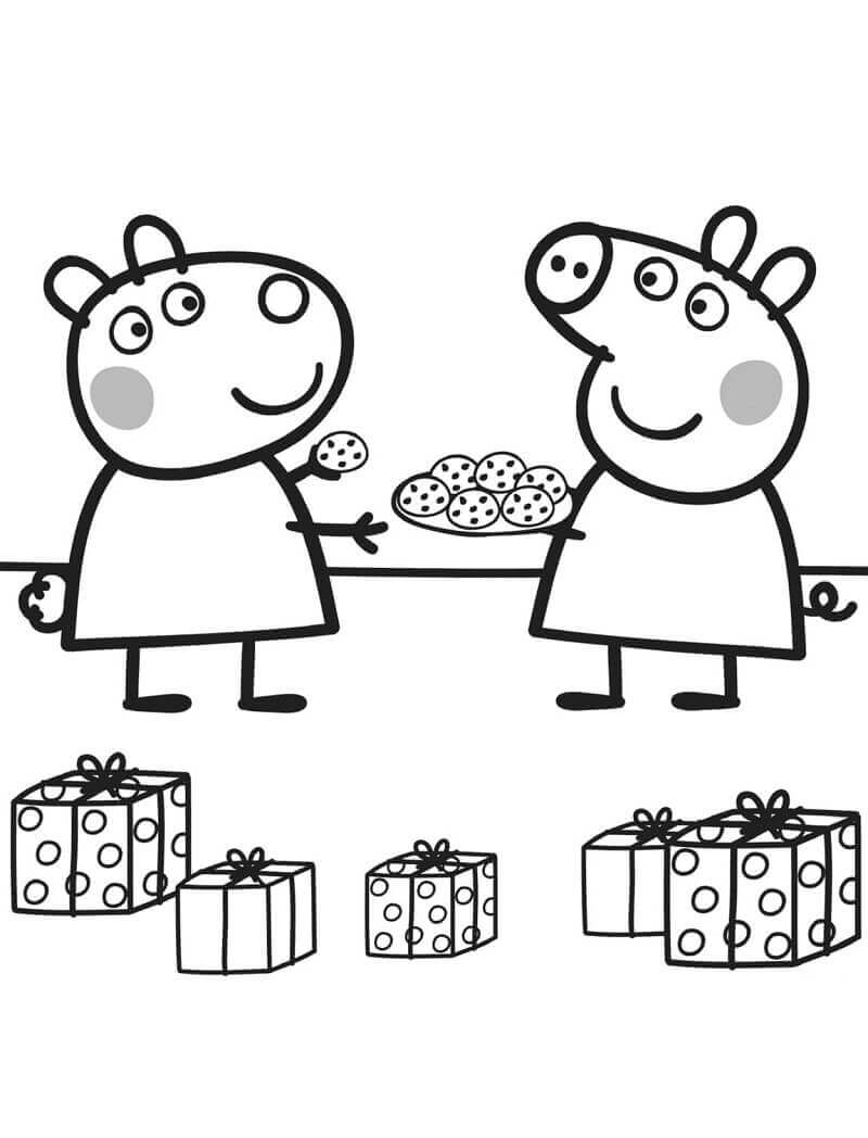 Peppa memberikan Cookies Kepada Suzy
