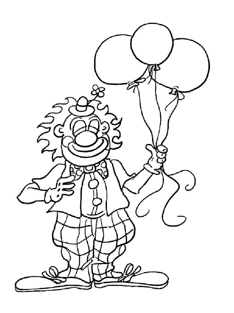 Badut memegang Balon