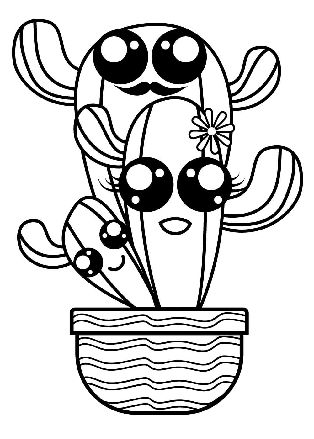 Kaktus Pot Kawaii