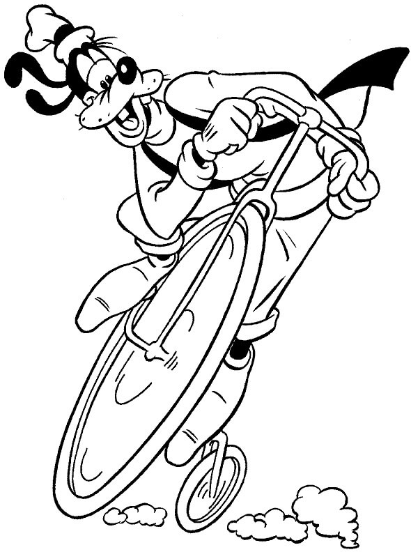 Goofy Bersepeda