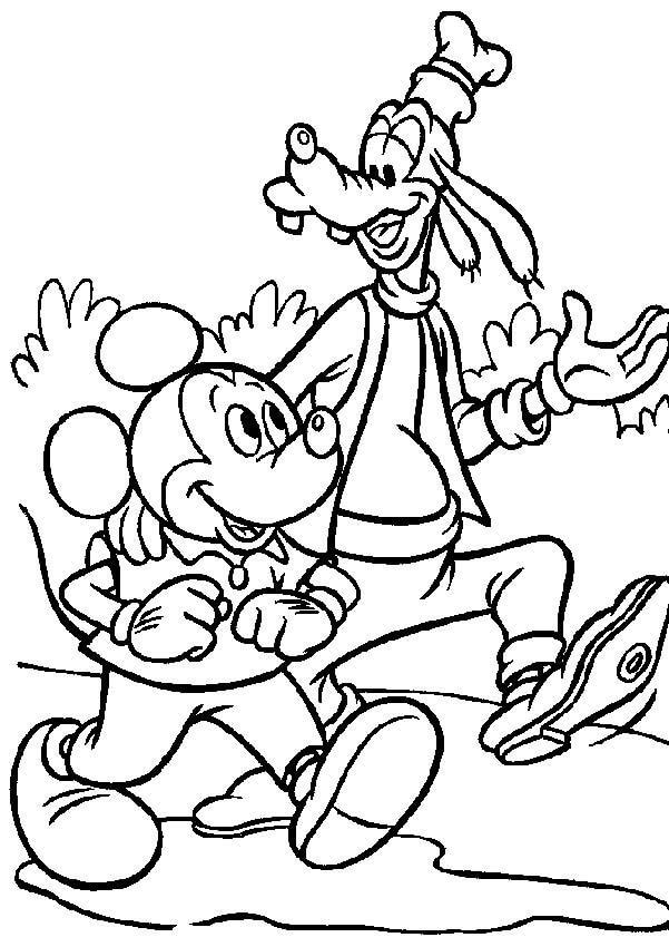 Goofy dan Mickey Berjalan