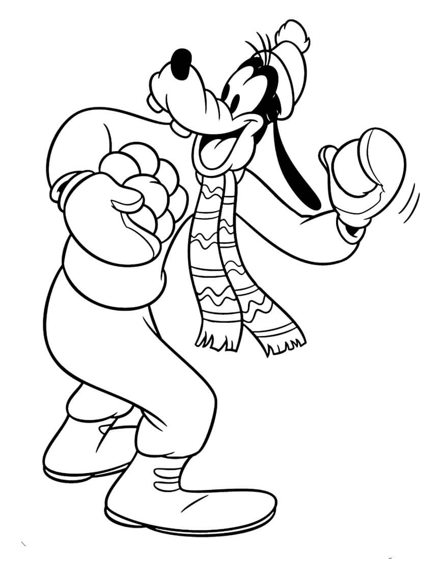 Goofy melempar Bisbol