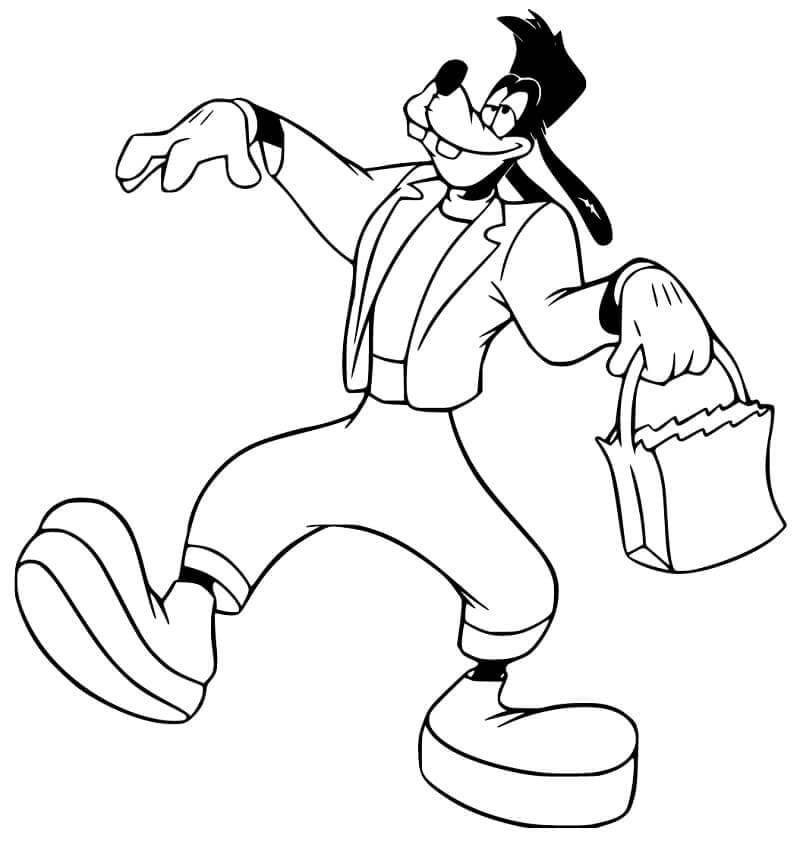 Goofy memegang Tas