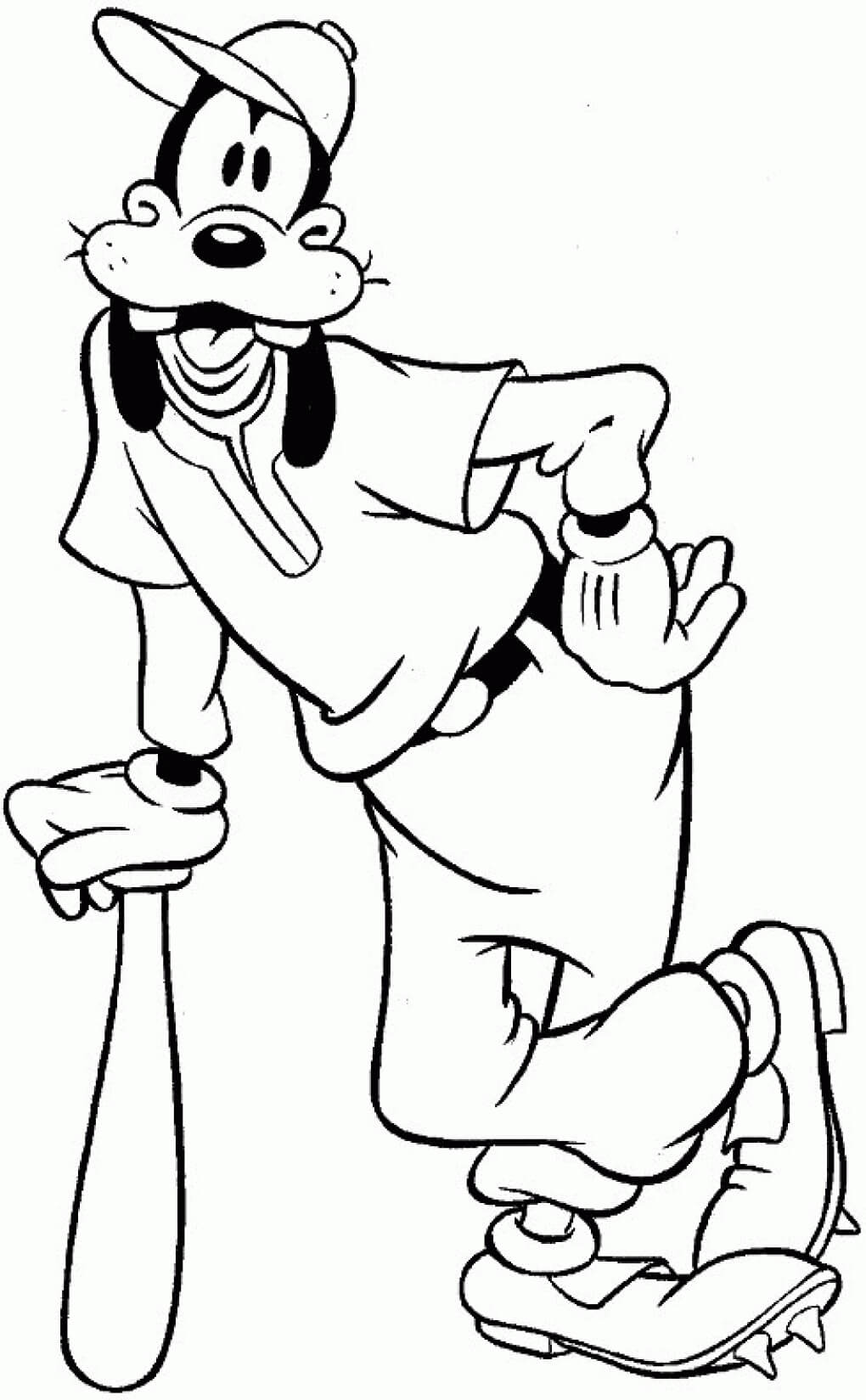 Goofy memegang Tongkat Baseball