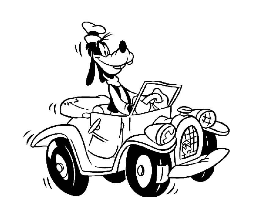 Goofy Mengendarai Mobil
