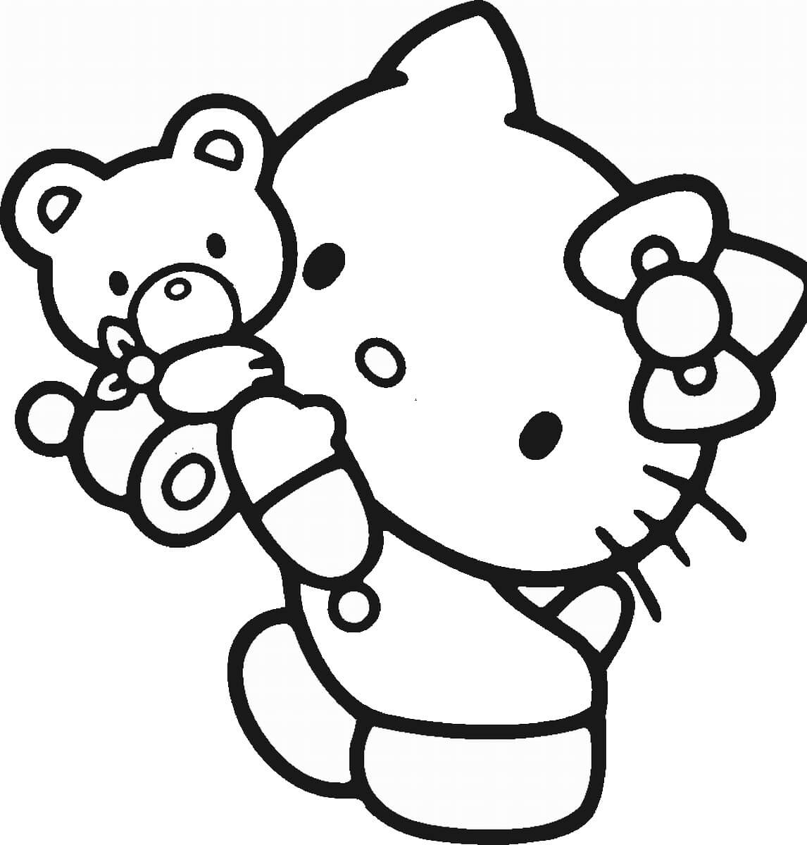 Hello Kitty dengan Teddy Bear