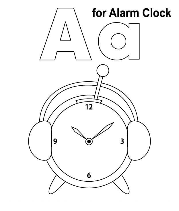 Huruf A untuk Jam Alarm