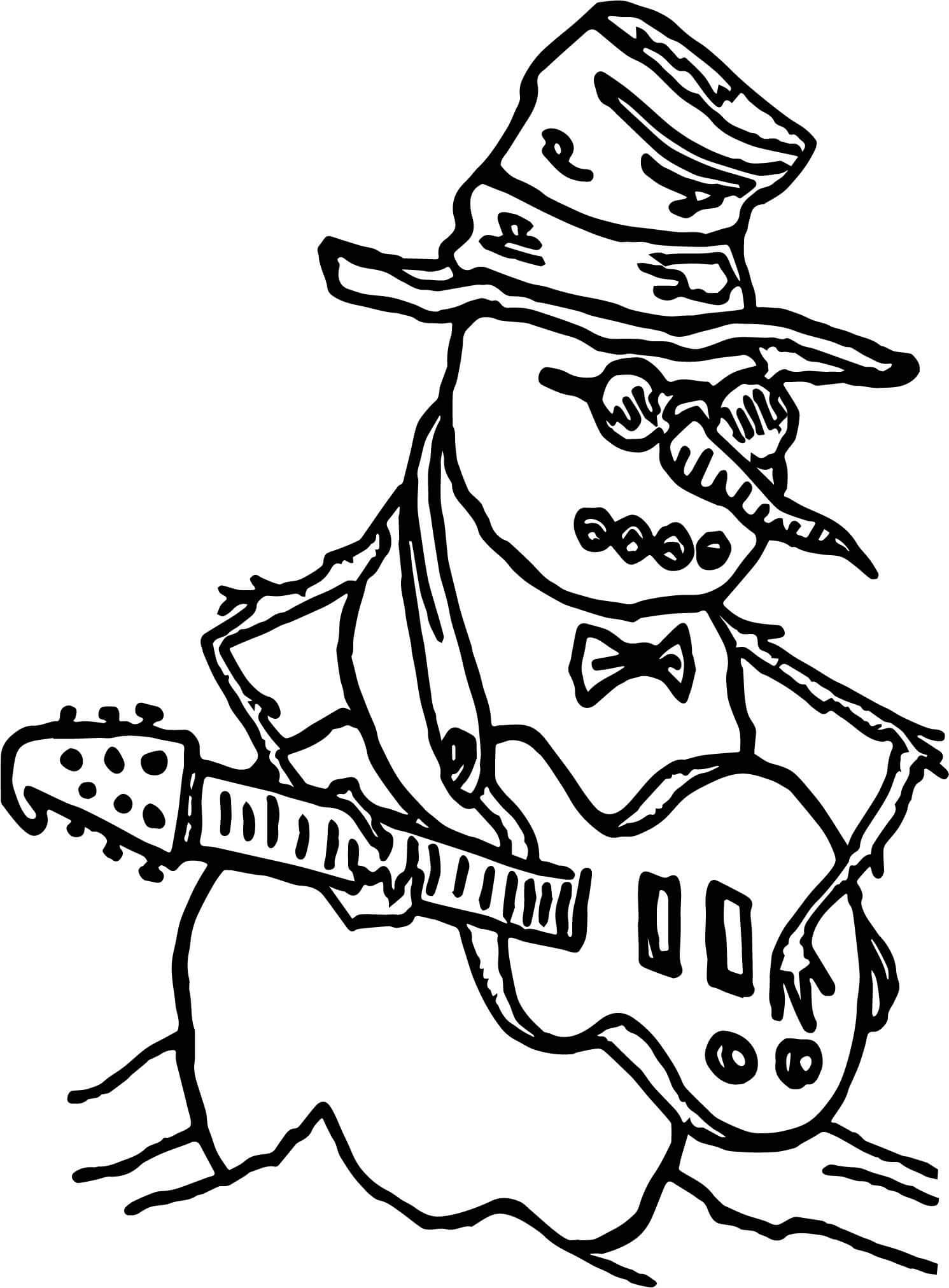 Manusia Salju Bermain Gitar