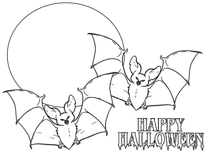 Dua Kelelawar Halloween yang Bahagia