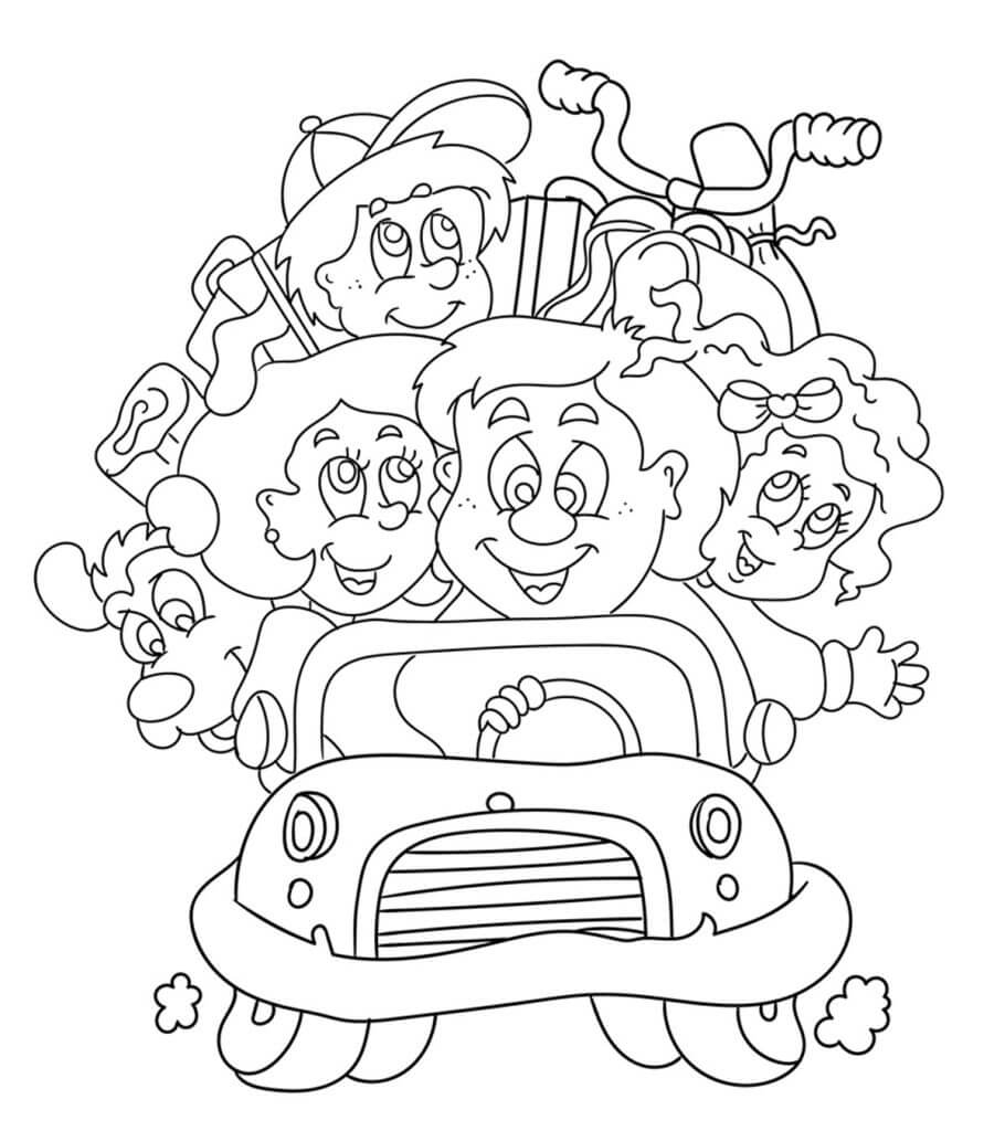 Keluarga Lucu di Mobil