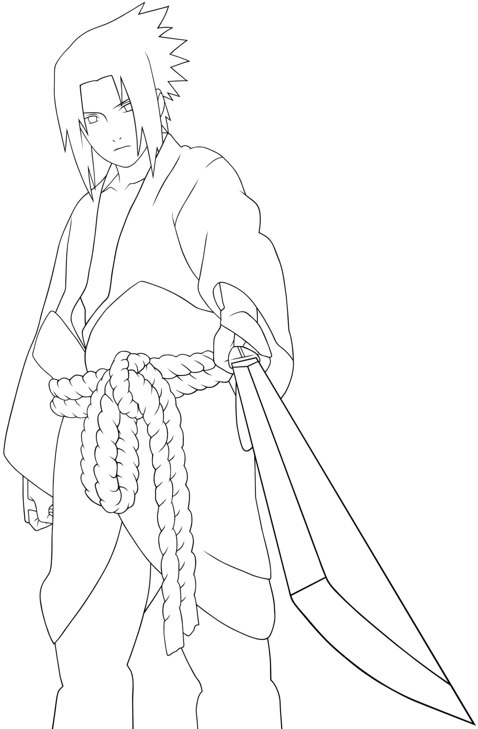 Sasuke Memegang Pedang
