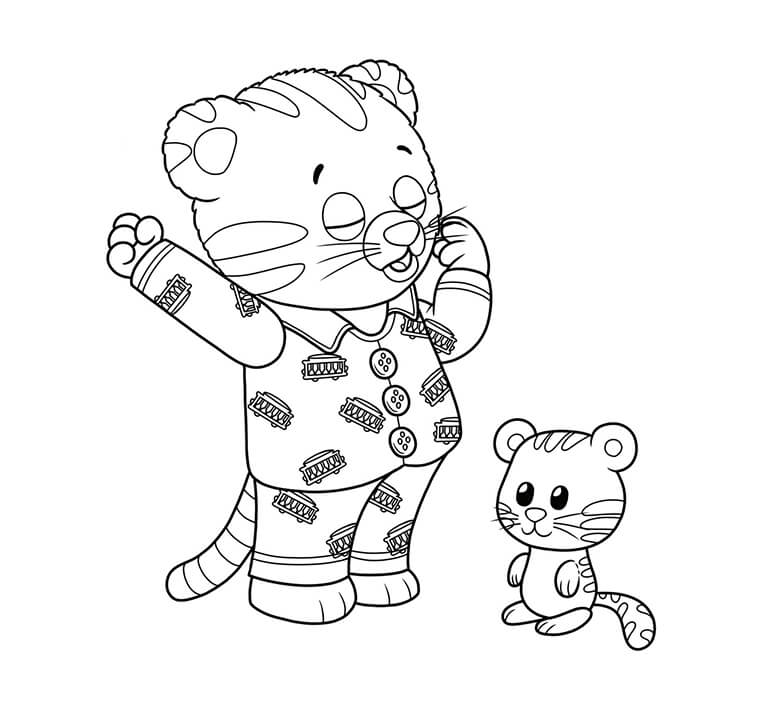 Ibu Harimau dan Bayi Harimau di Daniel Tiger