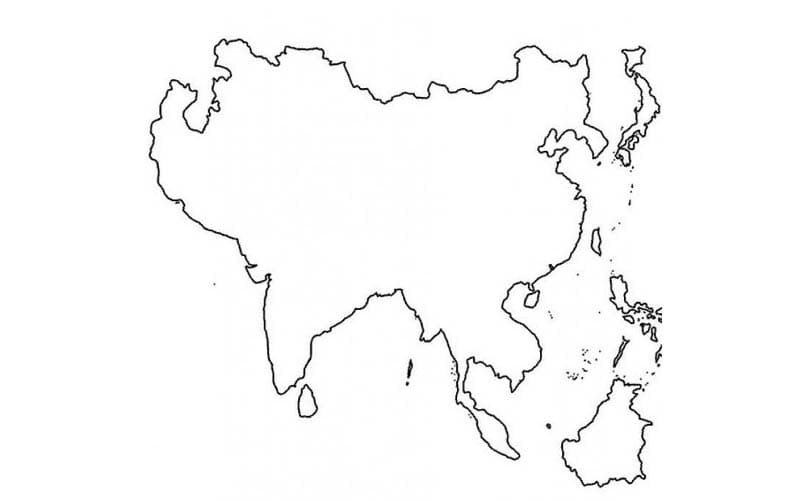 Peta Asia Kosong