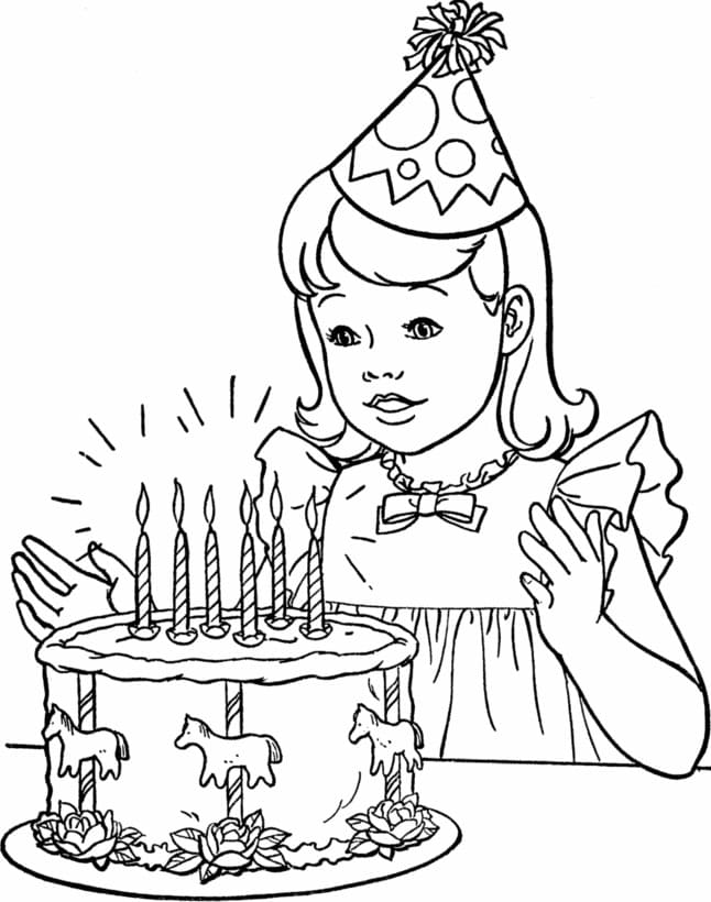 Gadis dan Kue Ulang Tahun