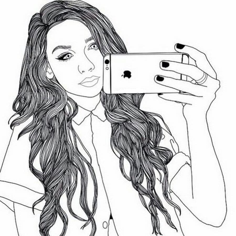 Gadis dengan iPhone