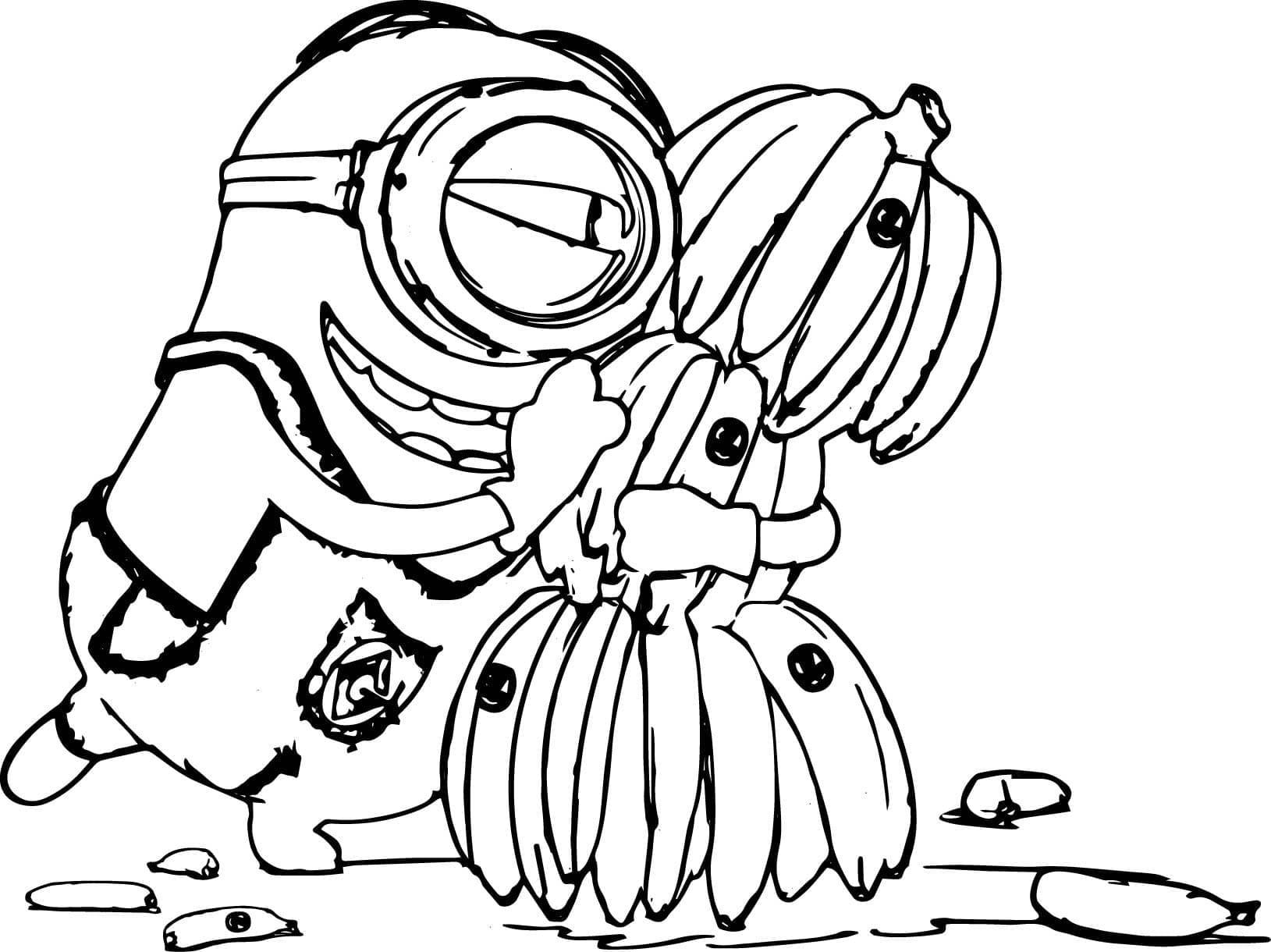 Menggambar Minion Lucu Dengan Pisang