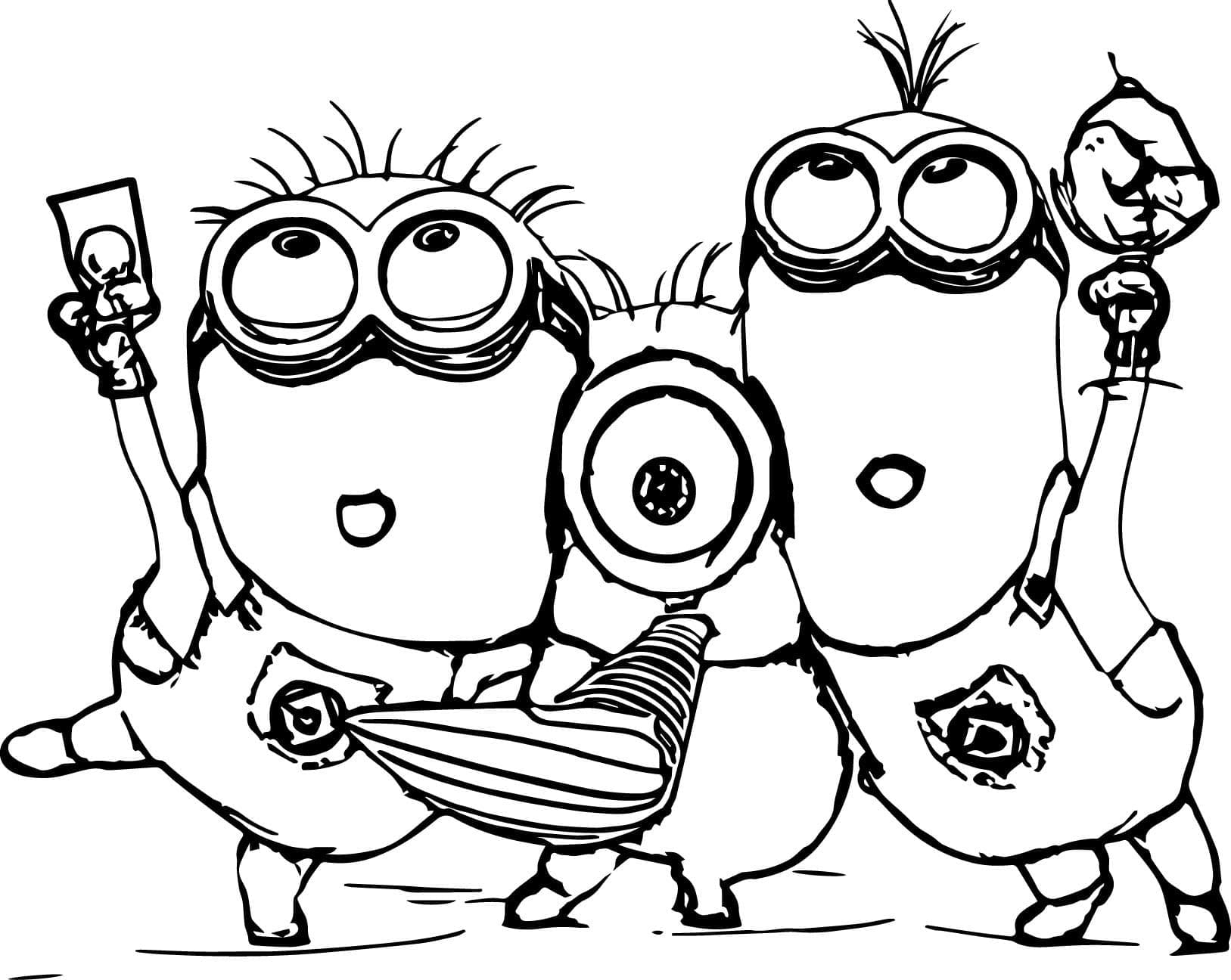 Menggambar Tim Minion Lucu