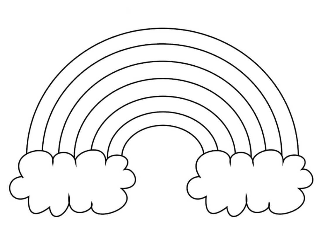 Pelangi dengan Dua Awan