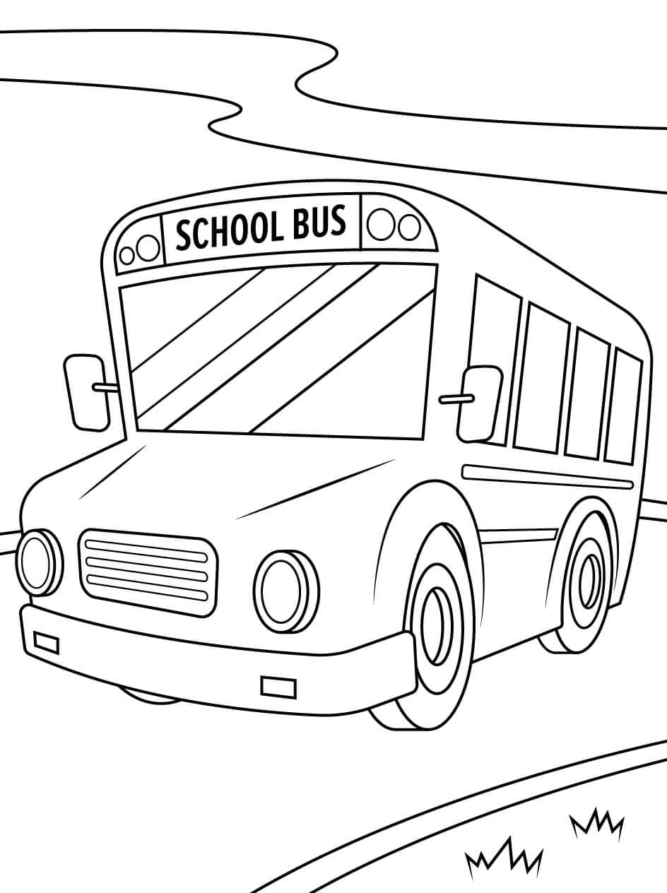 Mewarnai Gambar Bus Sekolah School Bus Shorts Bus Schoolbus ...