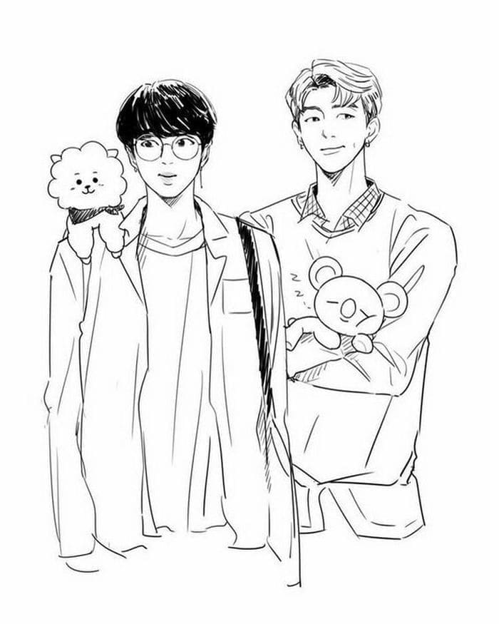 Jimin dan V dari BTS