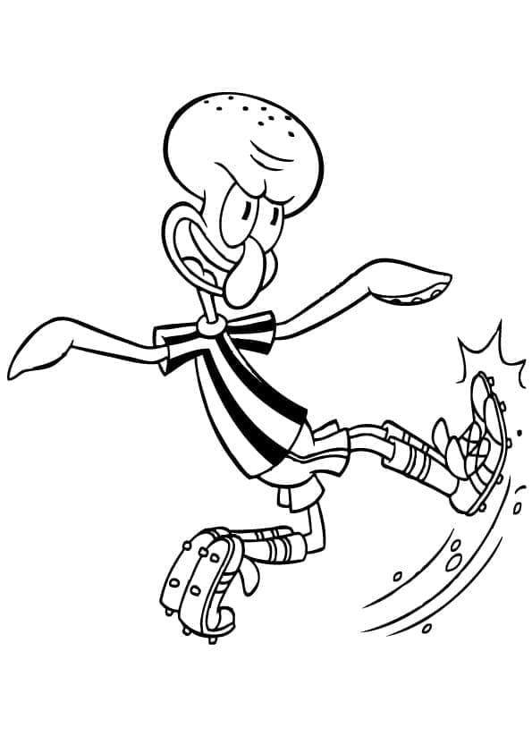 Squidward sedang Bermain Bola Sepak