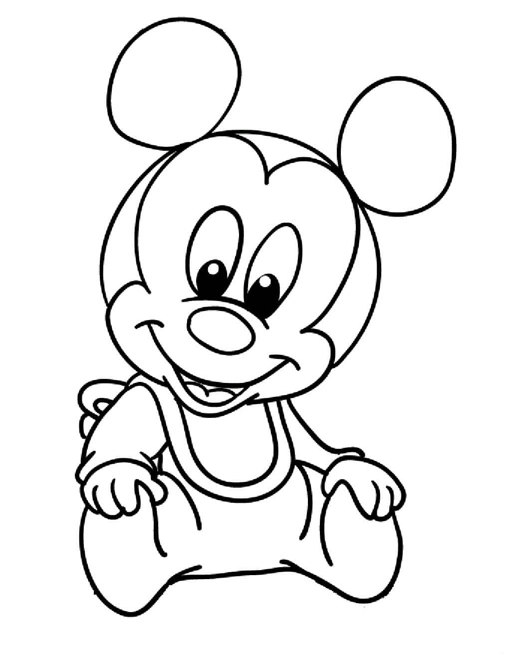 Bayi Lucu Mickey Mouse Duduk