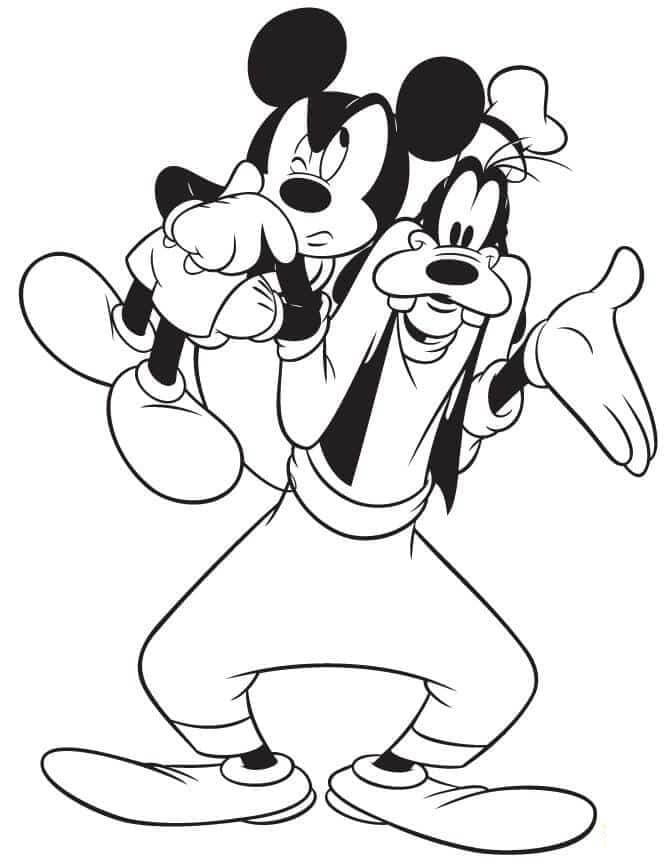 Gufi Memegang Mickey Mouse