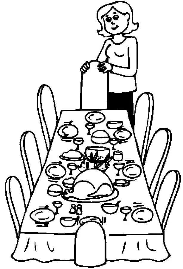 Meja Makan Malam Thanksgiving