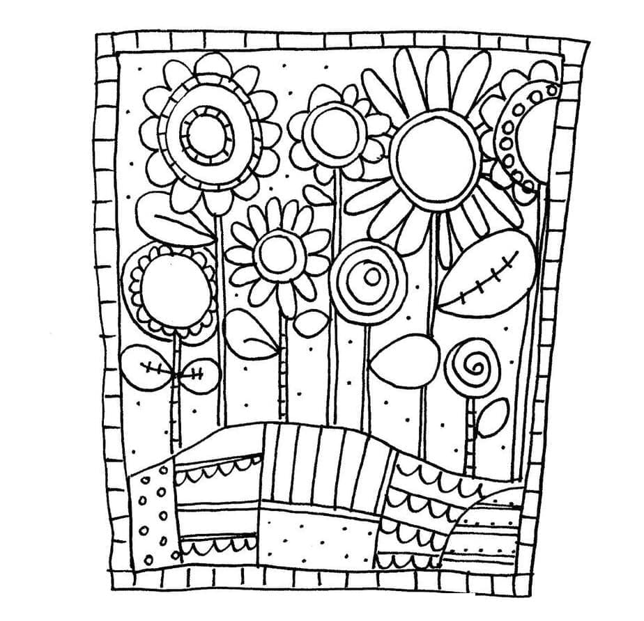 Seni Doodle Bunga