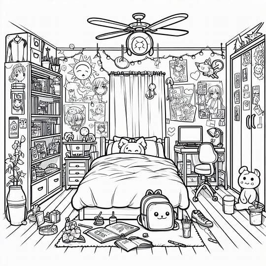 Kamar tidur Wibu