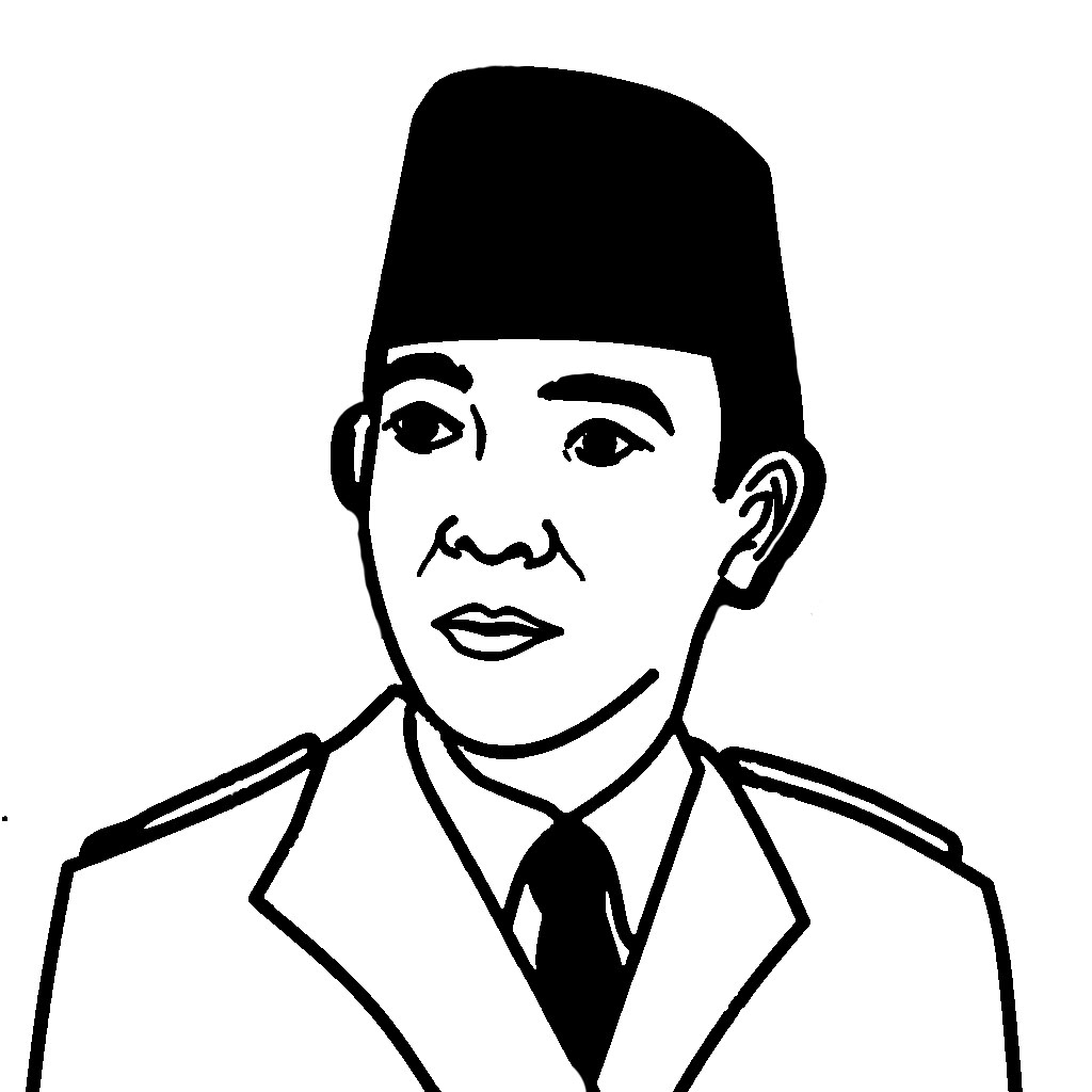 Mewarnai Gambar: Presiden Ir. Soekarno kita – Mewarnai.Net