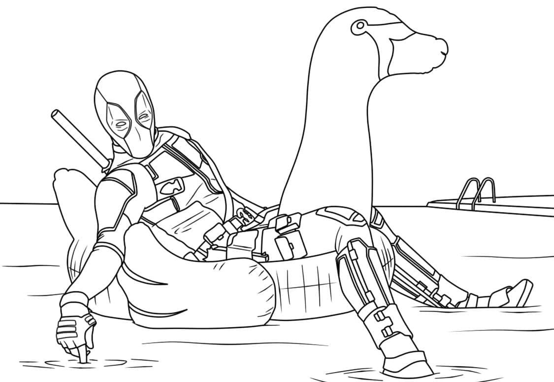 Deadpool di Kolam Renang