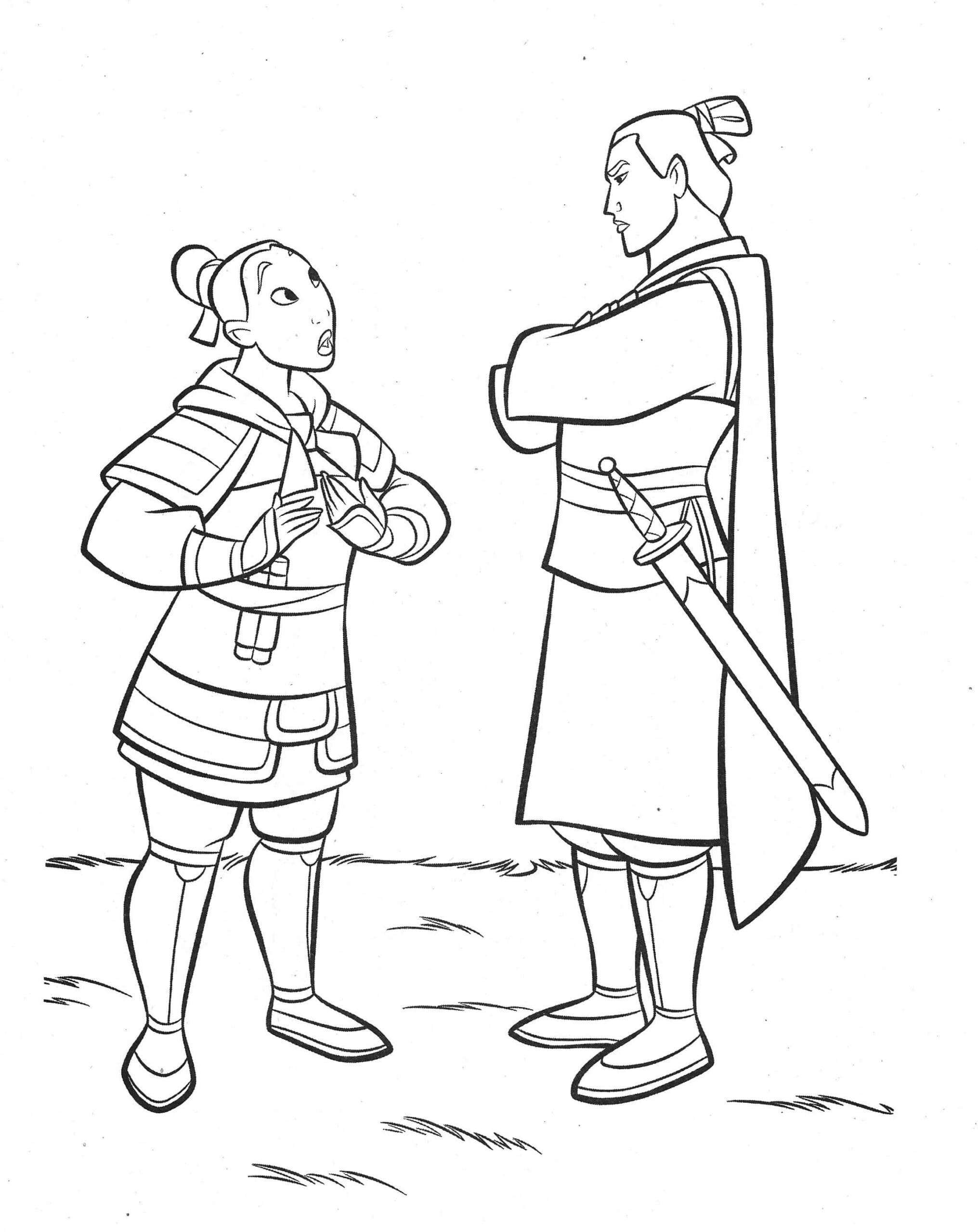 Li Shang Berbicara Dengan Mulan