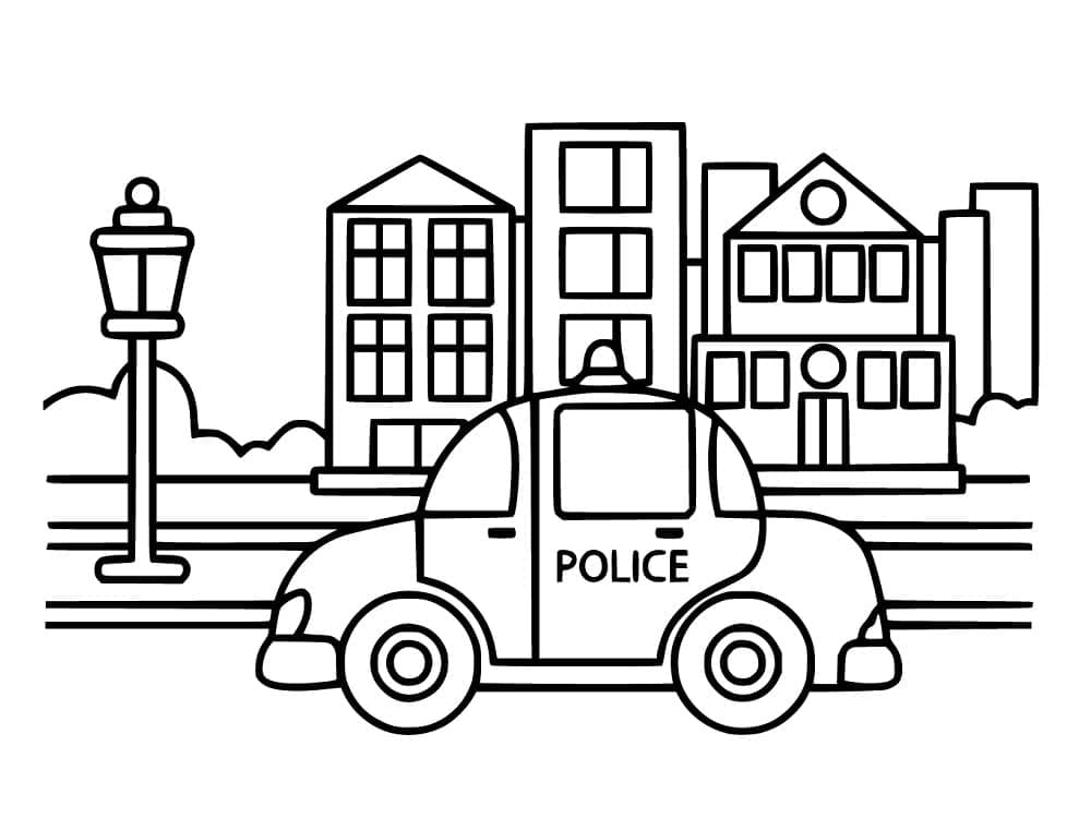 Mobil Polisi Lucu yang Dapat Dicetak