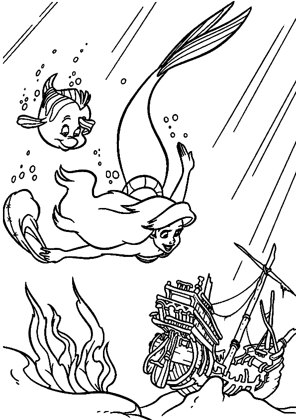 Putri Duyung Kecil dan Flounder