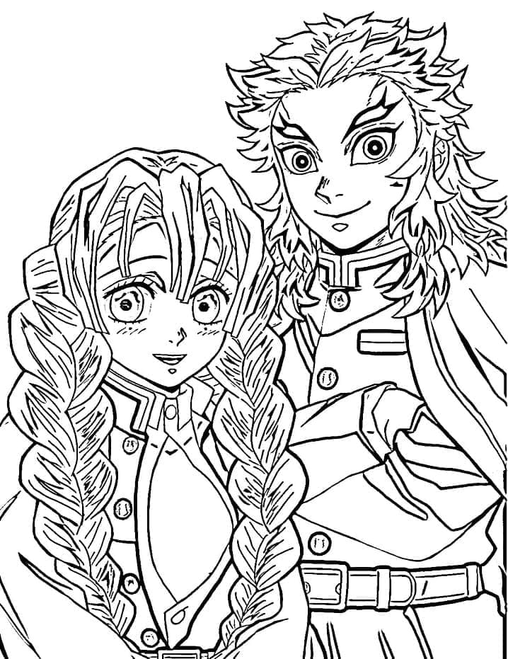 Kanroji Mitsuri dan Rengoku Kyojuro