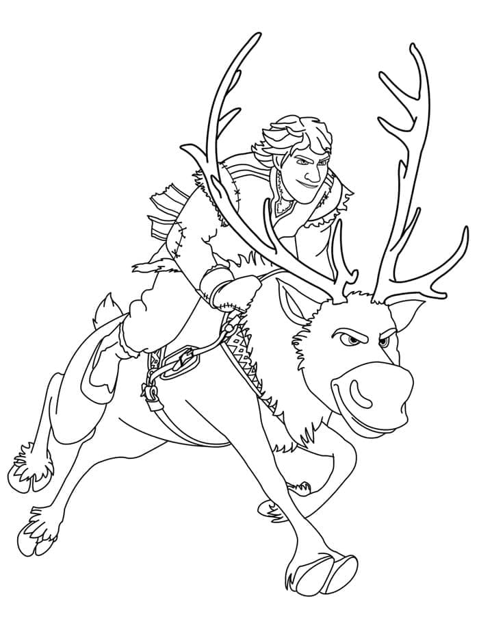Kristoff dengan Sven dari Frozen