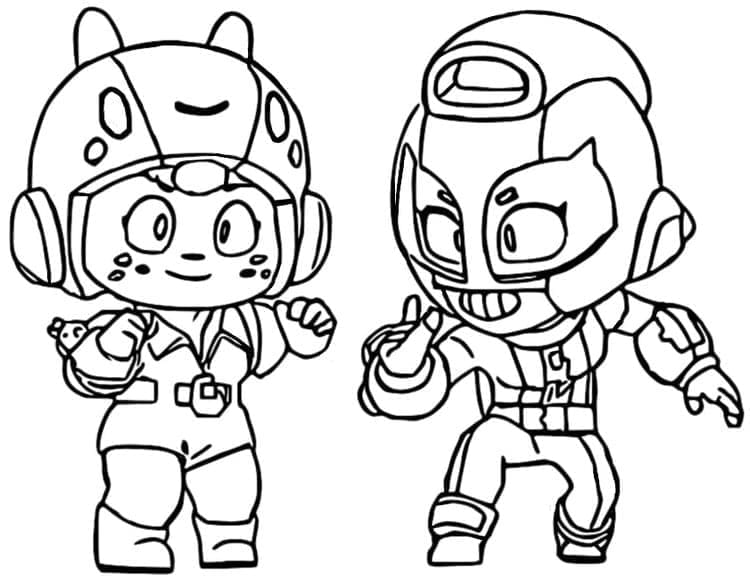 Max dan Bea dari Brawl Stars