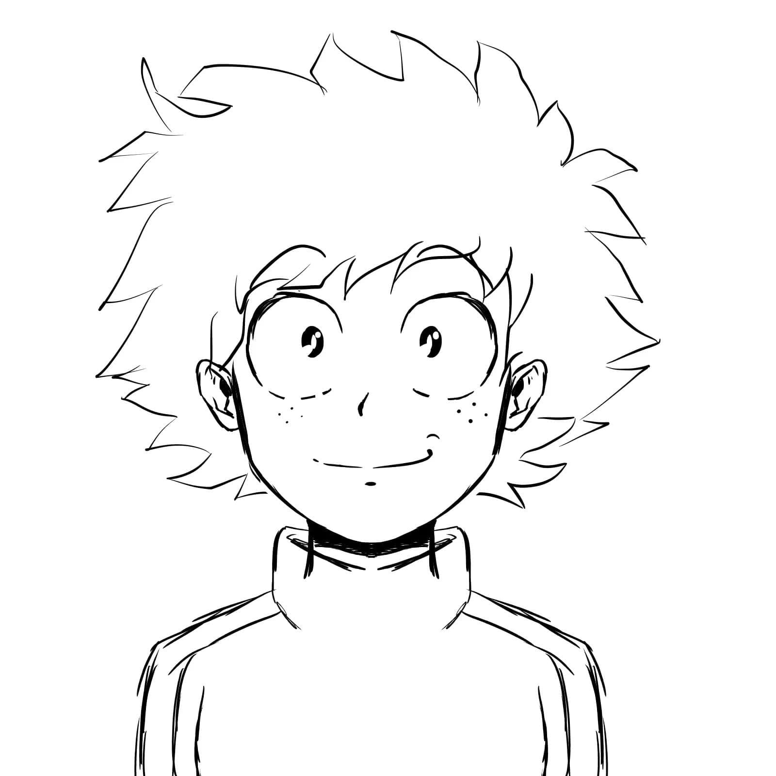 Tersenyum Deku