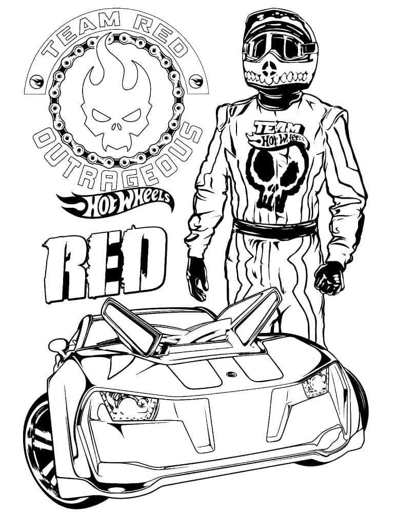 Tim Hot Wheels Merah