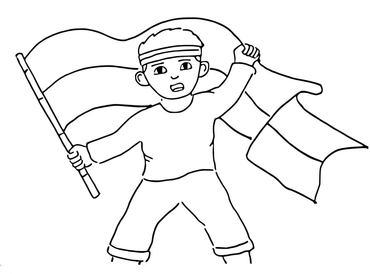 Anak laki-laki di Hari Pahlawan