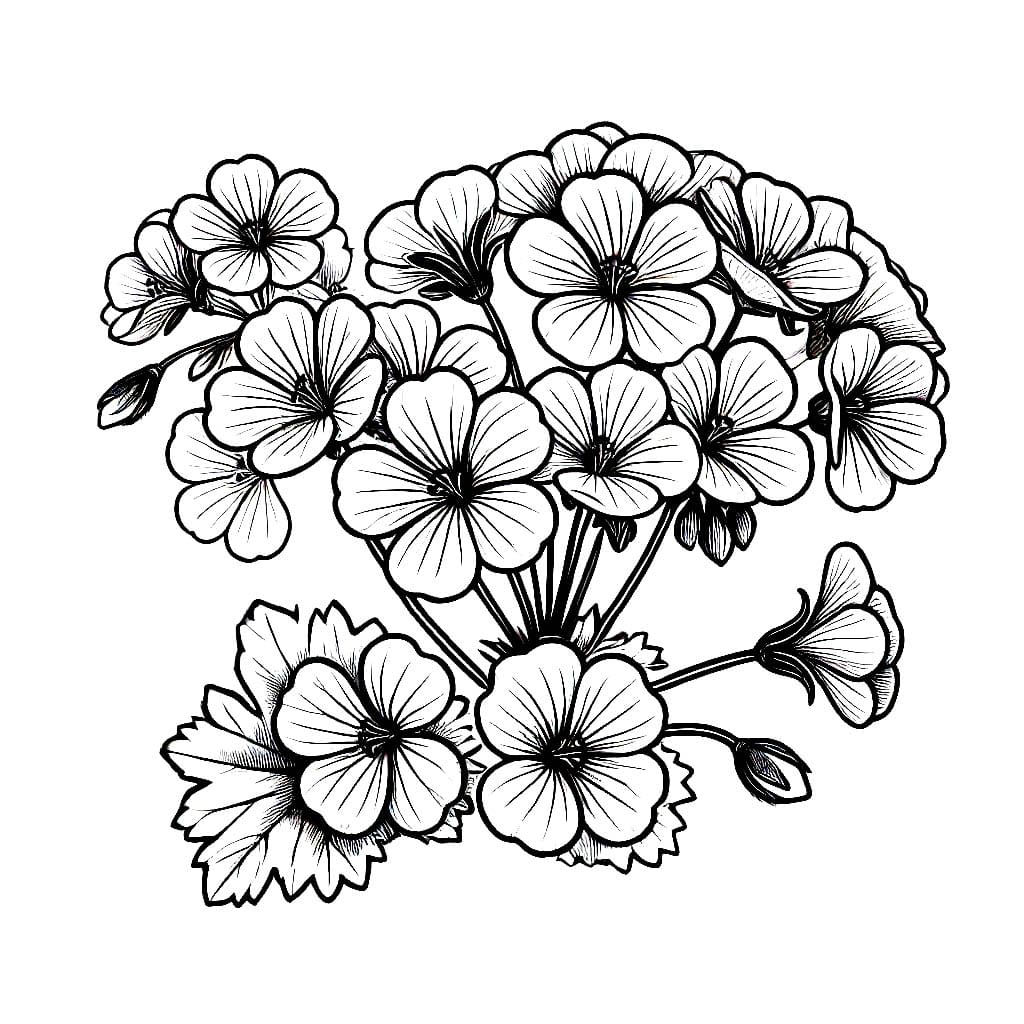 Gugusan bunga geranium