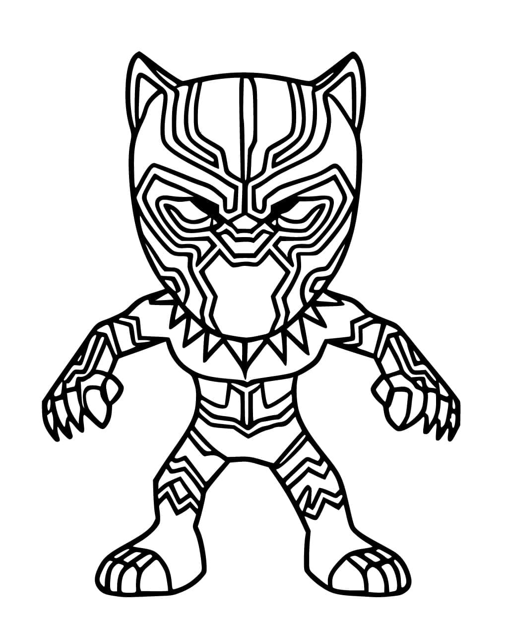 Kecil Chibi Black Panther