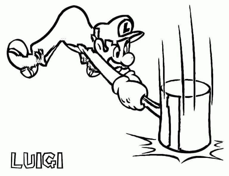 Luigi dengan Palu