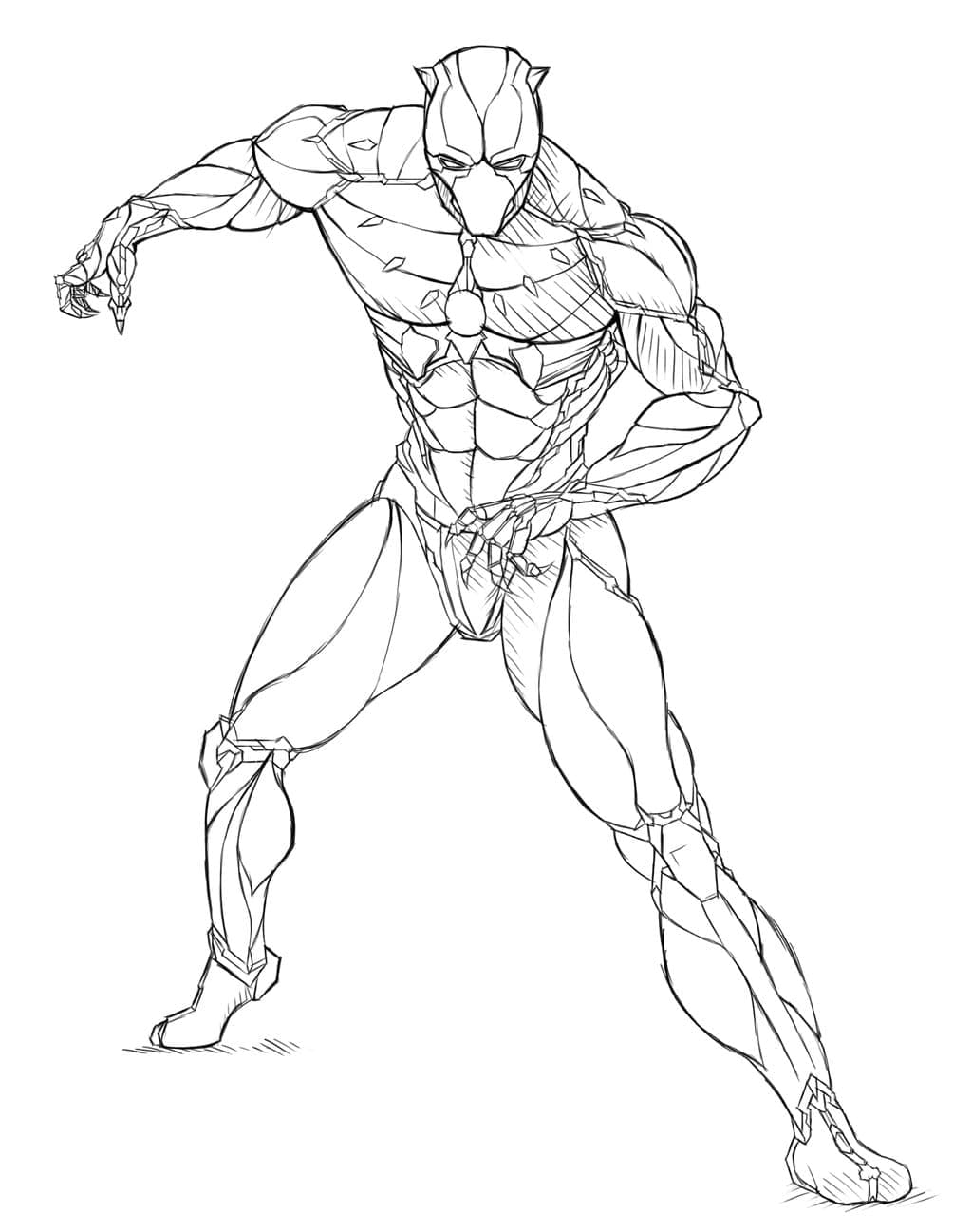 Menggambar Black Panther