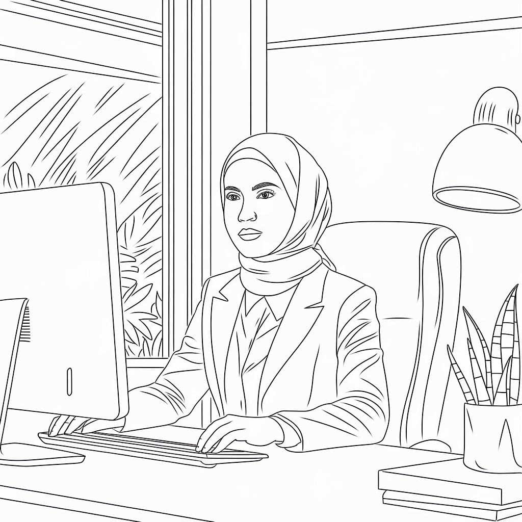 Wanita Berhijab di kantor