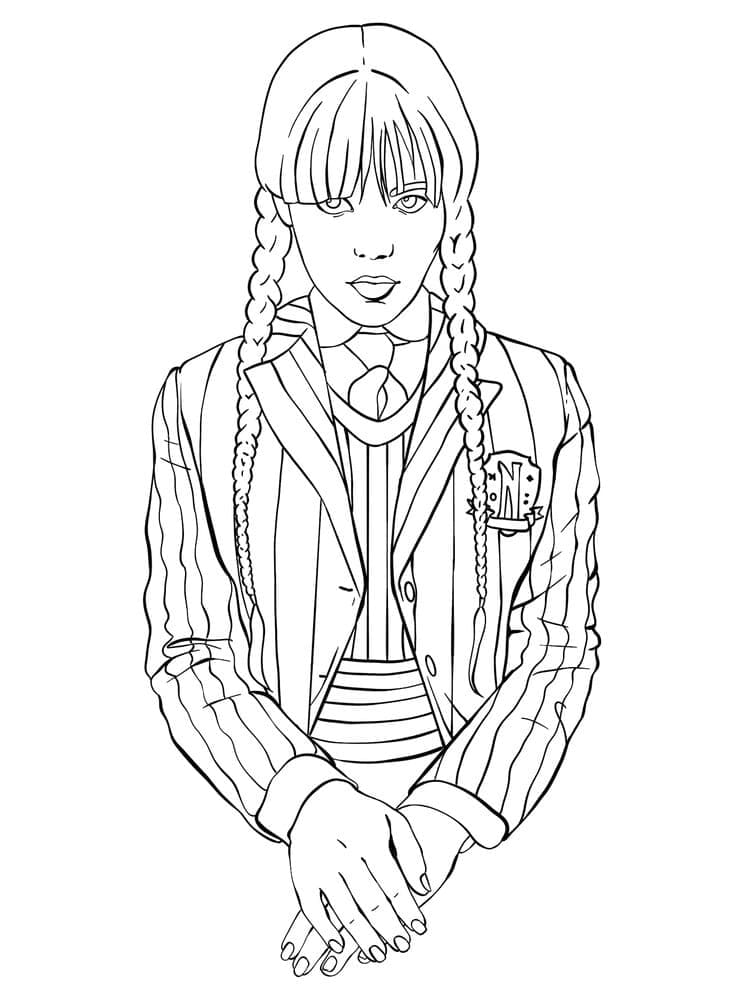 Wednesday Addams dengan Seragam