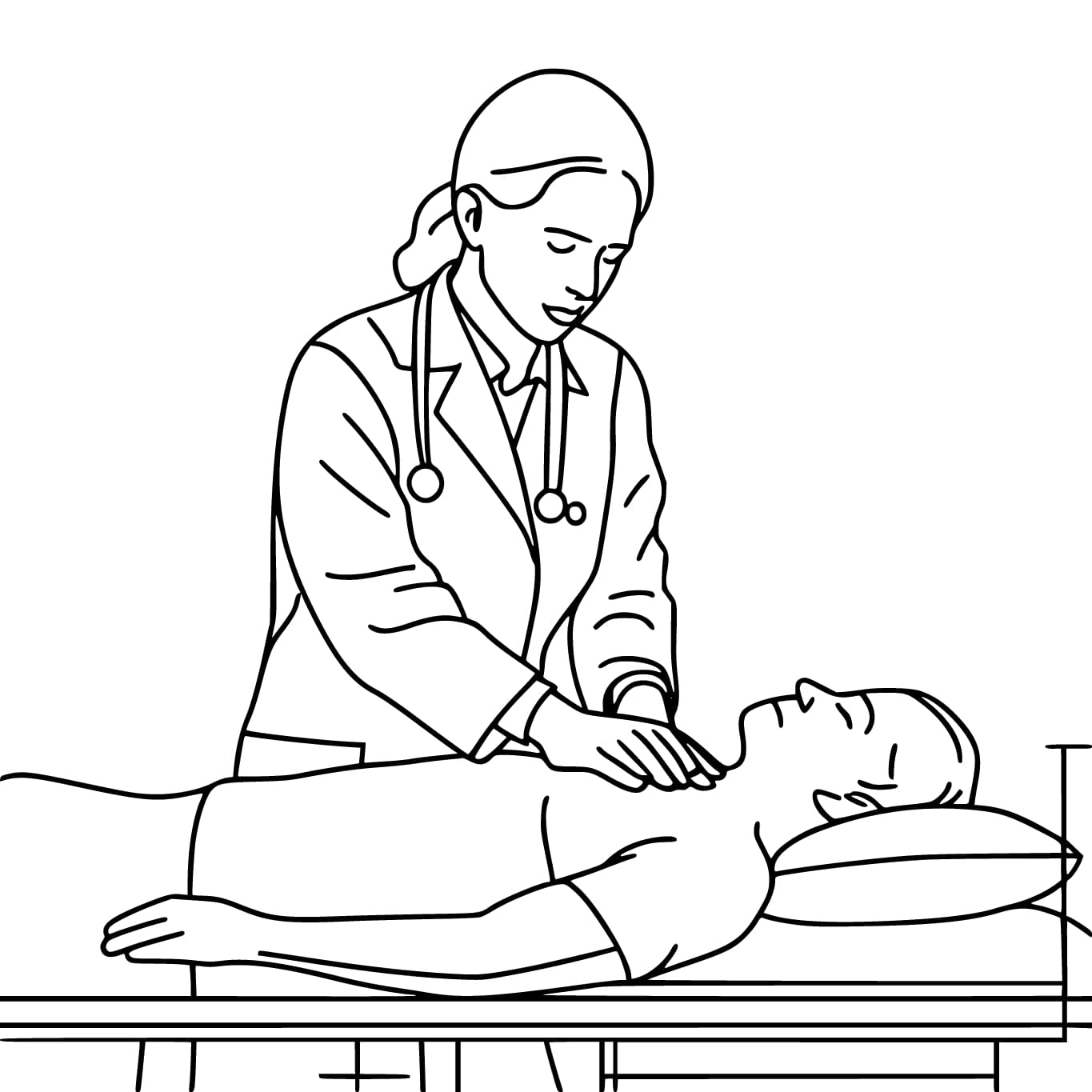 Dokter Perempuan mencetak dengan mudah