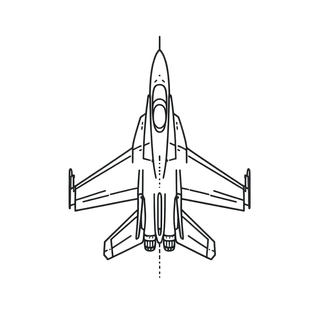 Mewarnai Gambar: Menggambar Pesawat Tempur – Mewarnai.Net
