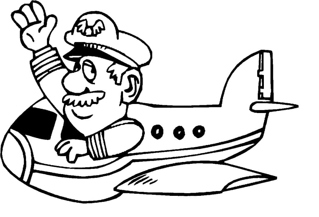Pilot melambaikan tangan